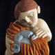 'Judith with the head of Holofernes' 1994 Oil on Limewood. Height 42cm