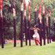 'Twelve Witches' installation and dancer Kaya Kitani at Lewes House Gardens 2004